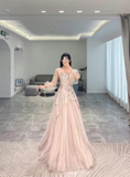 Gorgeous Long Sleeves A-Line Beading Long Prom Dress Evening Gown, HZ0319