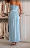 Ocean Blue Sweetheart A-Line Long Formal Prom Dress Evening Gown, HZ0319