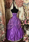 Retro Strapless A-Line Purple Long Prom Dress Formal Evening Ball Gown, HZ0319