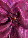 Dark Purple Strapless A-Line Chiffon Vintage Long Prom Dress Evening Gown, HZ0319
