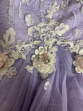 Light Lilac Sweetheart Beading Chiffon Vintage Long Party Dress Evening Dress, HZ0319