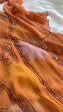 Orange Straps Sheath Beading Vinatge Long Party Dress Evening Dresses, HZ0319