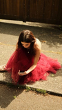 Pretty Burgundy Straps Mermaid Beaded Long Formal Prom Dress Evening Gown, HZ0319