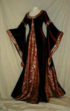 Retro Dark Red Long Sleeves A-Line Long Prom Dress Evening Gown, HZ0319