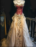 Vintage Strapless A-Line Beading Appliques Long Party Dress Evening Gown, HZ0319