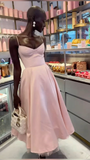 Pink Spaghetti Straps A-Line Lovely Party Dress Birthday Outfits HZ0319
