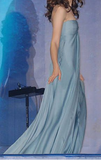Elegant Blue Sweetheart A-Line Satin Long Formal Party Dress HZ0319