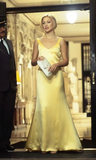 Yellow Sheath Long Prom Dress Satin Evening Party Dress HZ0319