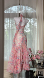 Elegant Fairy Mermaid Long Chiffon Spaghetti Strap Evening Dress Prom Dresses HZ0319